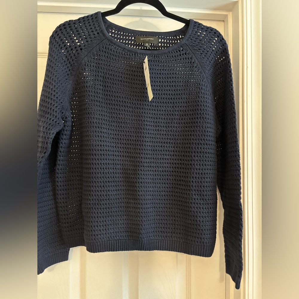 Banana Republic Factory Deep Blue Knit Pullover